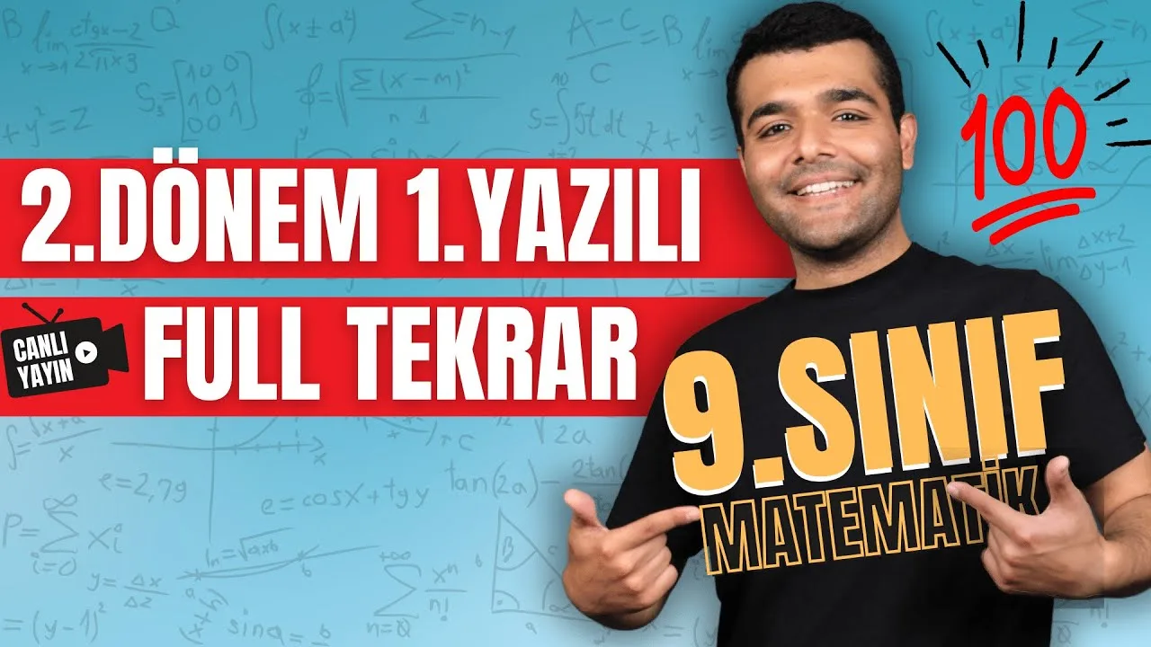 2024 9. Sınıf MEB Matematik 2. Dönem 1. Yazılı Soruları - Canlı Yayın - PDF'yi indirmek için tıklayın! MEB Sınavları Ne Zaman Yapıla...
