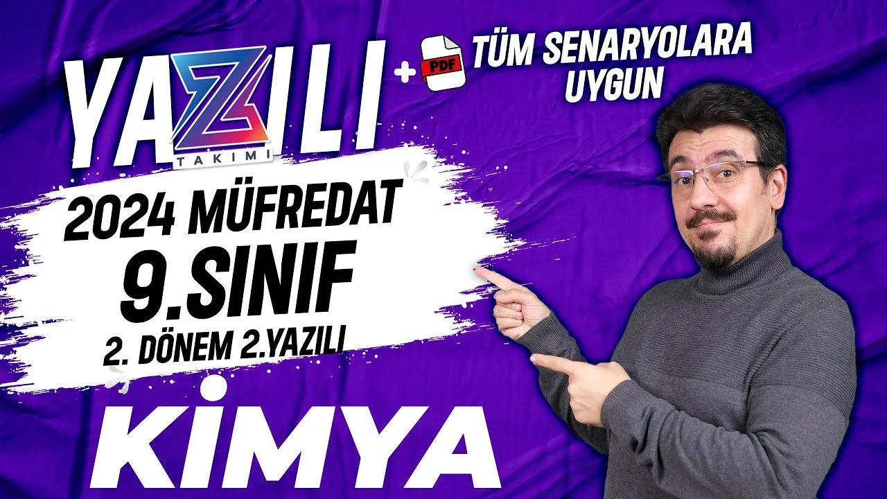 2024 9. Sınıf MEB Kimya 2. Dönem 2. Yazılı Örneği - PDF'yi indirmek için tıklayın! MEB Sınavları Ne Zaman Yapıla...