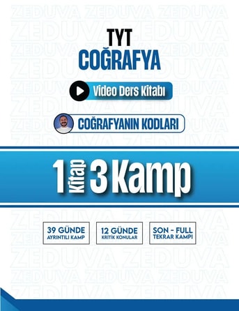 Coğrafyanın Kodları TYT Coğrafya 1 Kitap 3 Kamp Video Ders Kitabı - Görsel 1