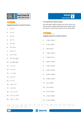 Zeduva 12 Günde Zemin Hazırla Matematik Video Ders Kitabı SML Matematik - Görsel 7