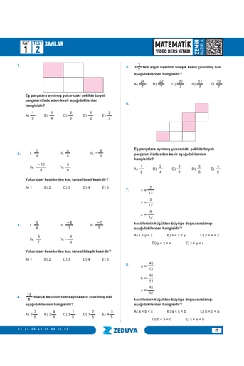 Zeduva 12 Günde Zemin Hazırla Matematik Video Ders Kitabı SML Matematik - Görsel 5
