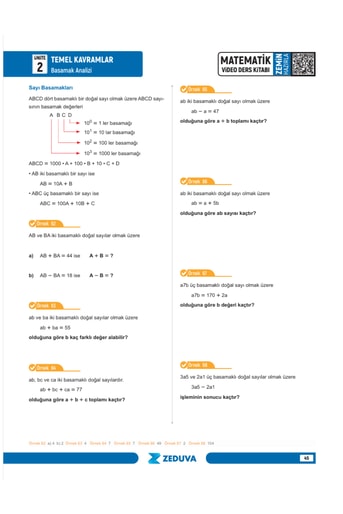 Zeduva 12 Günde Zemin Hazırla Matematik Video Ders Kitabı SML Matematik - Görsel 4