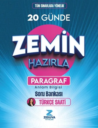 Zeduva 20 Günde Zemin Hazırla Paragraf Anlam Bilgisi Soru Bankası Türkçe Saati - Görsel 1